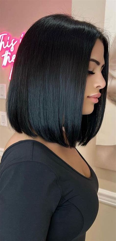 long bob on black hair